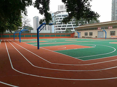 广西柳州商贸技术学院丙烯酸球场+跑道完工！